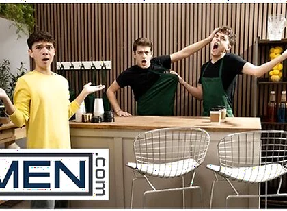 Men - Sam Ledger Wants A Coffee But Ends Up Taking Joey Millss Cock In His Mouth