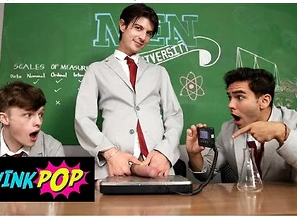 Jake Preston, Joey Mills And Damian Night In College Class Turns Into A Dick-measuring Contest And Then A Hot Group Sex