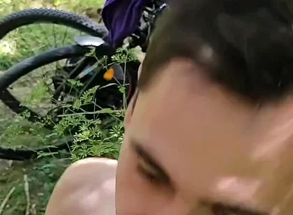 Gay Cruising in the Forest, Hot Blowjob