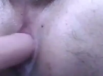 White socks Latino gaps his hole for his master