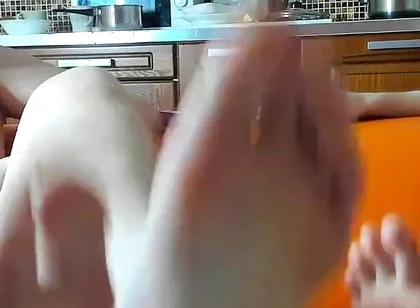 Boys Evgeny and Alex Show Their Feet to the Viewers