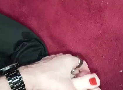 Red Nails Foot Fetish