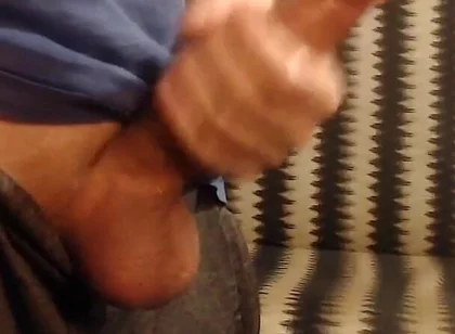 Huge Hands Free Cumshot by Big Cock Guy
