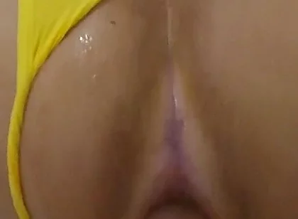 I Love to Sit I Love to Give the Ass I Love to Feel This Giant Dildo Opening and Filling My Asshole to the Bottom