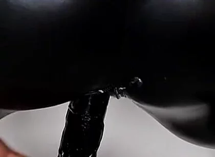 Raw Clip in the Pvc Black Suit Taking Rambone
