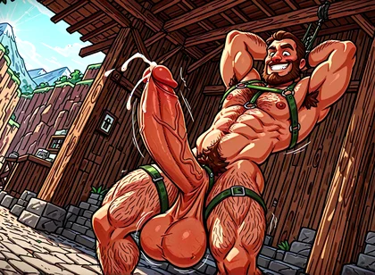 Sexy Harness Fetish Hunks with Monster Dongs