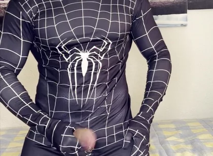 My Spiderman Cock Cums!