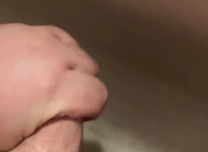 Jerking off a Small Cock in the Bathroom and Cumming