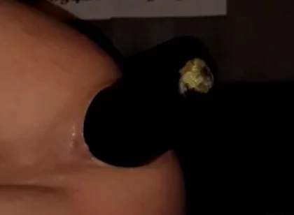 2 Huge Anal Eggplants Insertion ..big Anal Stretching!!