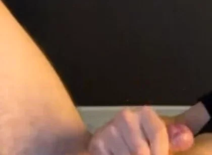 Pup Jerking Live - Huge Cumshot