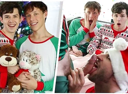 Danny Shine, Tristan Jaxx And Dakota Lovell - Dakota And Danny Stay On The Couch On Christmas Eve Expecting To See Santa &their Gifts Tonight