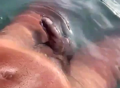 Listening to Gooning Audio in the Pool and Jerking off