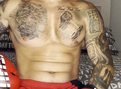 Fighter Big Cum! with No Hands