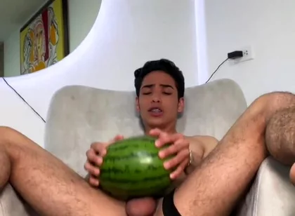 Fucking Watermelon and Creampie