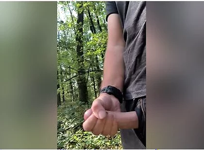 Cumshot In The Middle Of The Forrest