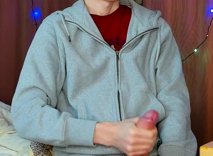 Huge Load Builds as Twink Imagines Friend Sucking