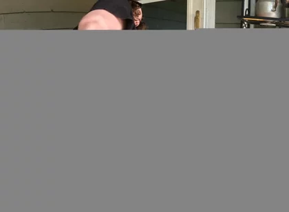 I went out to my back porch and fucked myself with my dildo