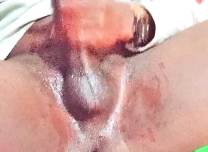 Naughty Guy Stroking His Big Black Dick Multiple Cumshots