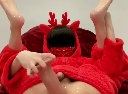 Merry Christmas! Big Dick Toy, Fuck Asshole, Squirt Water.