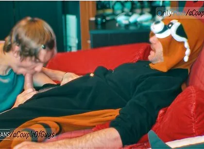 I Blow My Friend While He Is Chilling In His Tanooki Pyjamas