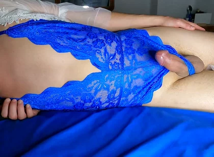 I Have a Wet Dream and Cum on My Own Face From Taking a Nap in Sexy Lingerie