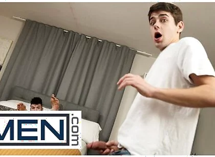 Men - Hatler Gurius Self Fucks His Hole, Then His Roommate Joey Mills Walks In To Help Him