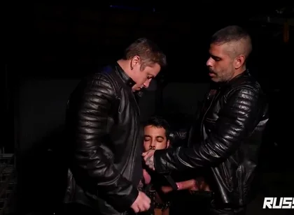 Boots licking leather masters
