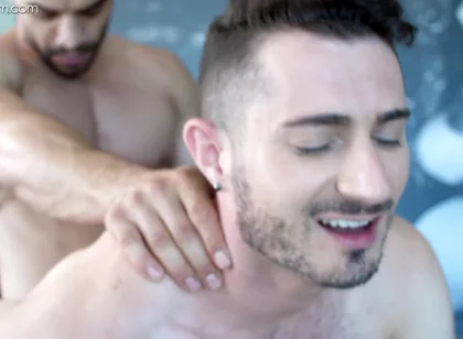 Buff Exchange Student 18+ Lets Roommate Ride His Cock