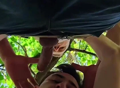 Gay Cruising in the Woods: Sucked and Kicked a Man in the Ass