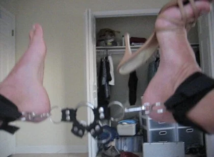 Male Jacking off with High Heels on