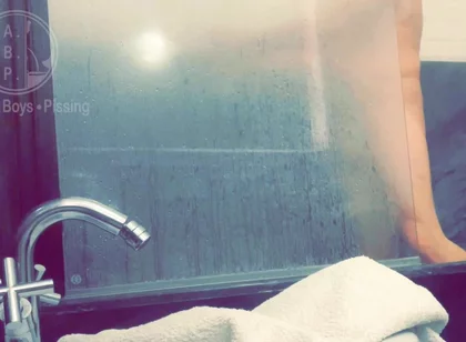 Pale White Skin Redhead Flatmate Caught Pissing in the Shower