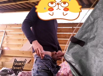 Outdoor Jerkoff While Smoking a Cigarette