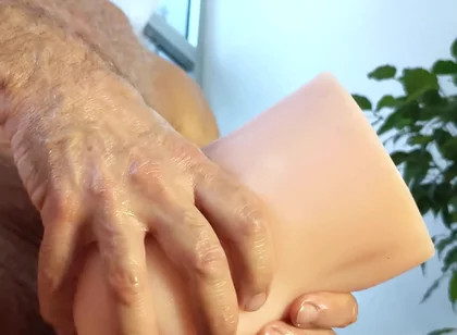 My Big Daddy Cock Tears Apart a Tight Toy Hole