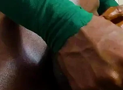 Horny Muscular Dude Splashed Out Cum in His Room