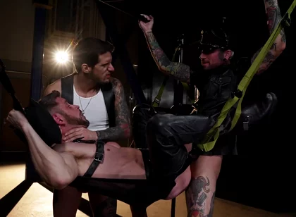 Johnny Ford And Ty Roderick In Fetish Force: Ty, Ryan And A Very Tight Sling