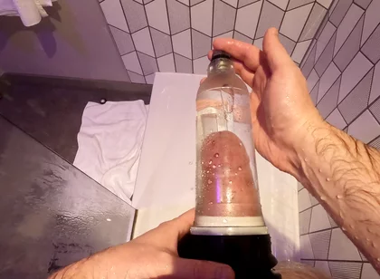 POV Morning Cock Pump with a Big Bear Body