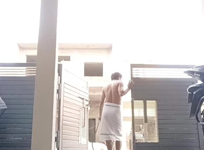 Washing My Yard in a Towel