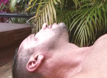 Gay's on Fire Scene-4_twink in Swimsuit Enjoys Sucking a Muscular Guy's Cock in the Pool