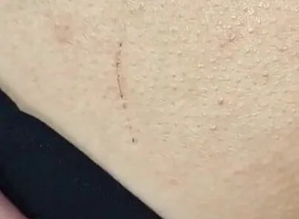 A Transvestite's Big Dick Let Him Fuck His Hole in Tights and a Skirt Covered in Cum