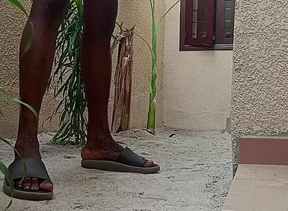 Wanking Myself up in the Back Yard