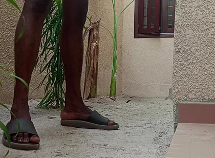 Wanking Myself up in the Back Yard
