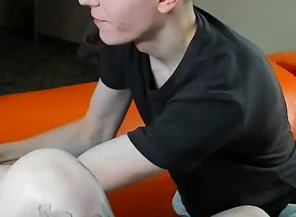 His Cock Is Bound to Get Hard as He Tenses It up!