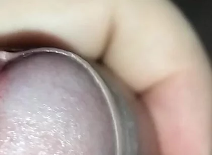 Close up Masturbation Uncut Cock and Cumshot