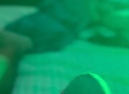 Watching Porn and Pulling the Tip or My Dick with Colored Lights