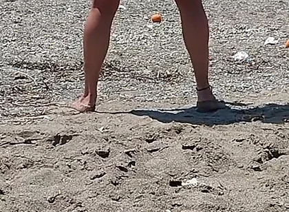 Naked on the Beach Enjoying