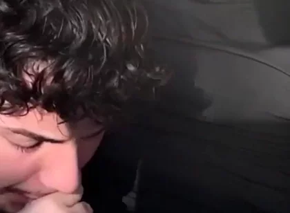 Sucking Big Uncut Cock Blowjob Big Load!