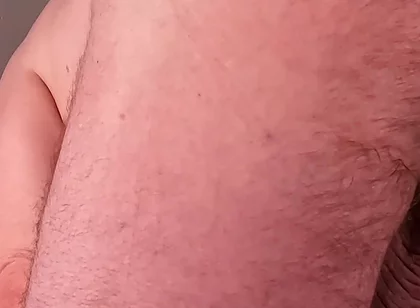 Bear Morning Stretch From Behind to Expose Big Balls, Cock and Asshole