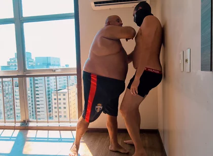 Brawling Bubba Vs. the Jobber: a Test of Strength on the Wall