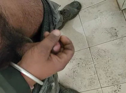 Desi Boy Masturbating in the Bathroom After Seeing Stepsister's Pink Pussy