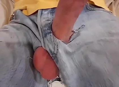 Massive Cock and Balls Escape Siixxbig Jeans